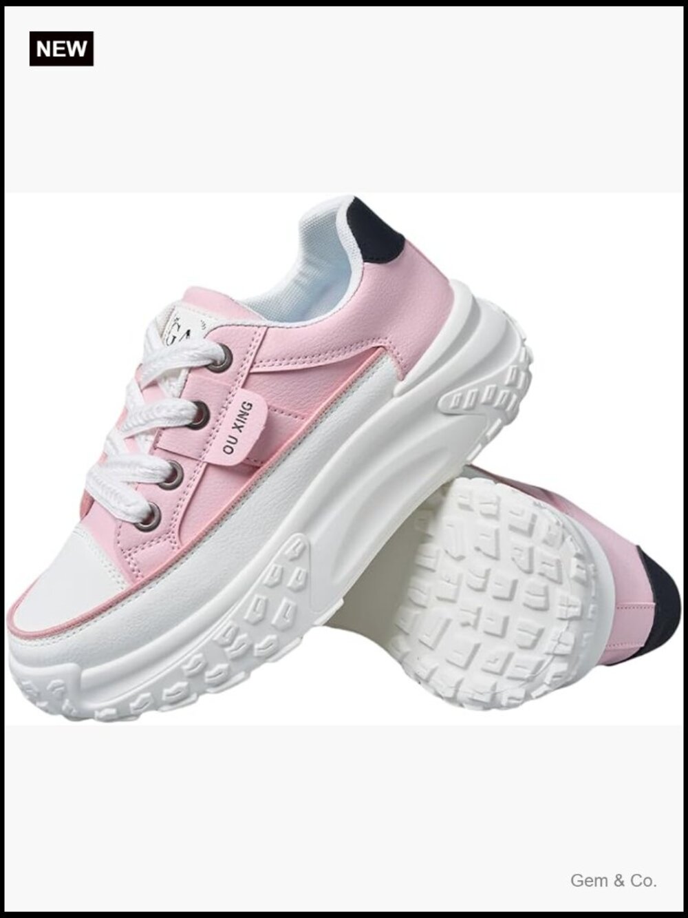 Lace Up Thick Soled Non Slip Breathable Running Shoes